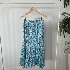 Vintage Blue Floral Skirt